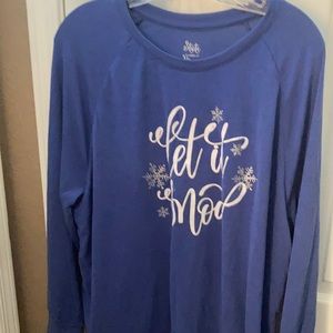 FINAL MARKDOWN State of mine let it snow long sleeved oversized tee xl